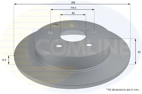 - Диск гальмівний з покриттям Comline ADC2806