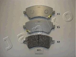 -Колодки гальмівні дискові передні JAPKO 50211 (фото 1)