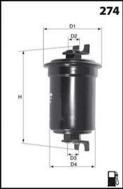 Фільтр палива (аналогWF8093/KL126) MECAFILTER ELE3590
