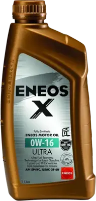 Олива моторна 0W-16 ENEOS X ULTRA API SN/SN Plus, ILSAC GF-6B, 1л, синт. Eneos EU0020401N (фото 1)