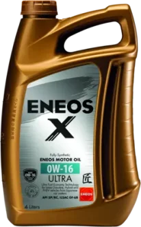 Олива моторна 0W-16 ENEOS X ULTRA API SN/SN Plus, ILSAC GF-6B, 4л, синт. Eneos EU0020301N