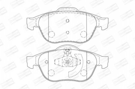 RENAULT Тормозные колодки перед. Laguna II, Scenic II 01- CHAMPION 573245CH