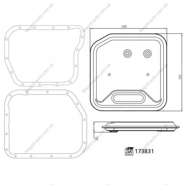Фільтр АКПП DODGE PICKUP RAM 98-09, JEEP GC 98-04 з прокладкою (вироб-во FEBI) FEBI BILSTEIN 173831 (фото 1)