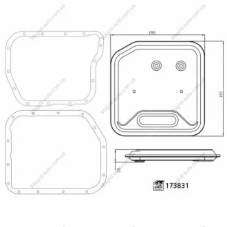 Фільтр АКПП DODGE PICKUP RAM 98-09, JEEP GC 98-04 з прокладкою (вироб-во FEBI) FEBI BILSTEIN 173831