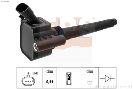Котушка запалювання Fiat 500X 1.4 14-/Punto 1.4 09-/Jeep Renegade 1.4 14- EPS 1.970.549