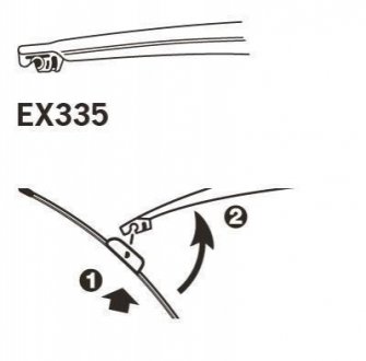 ExactFit Rear Щітка склоочисника,задня OEM (330мм) Trico EX335