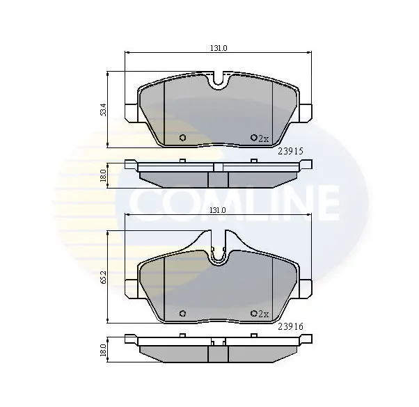 - Гальмівні колодки до дисків Comline CBP01531 (фото 1)