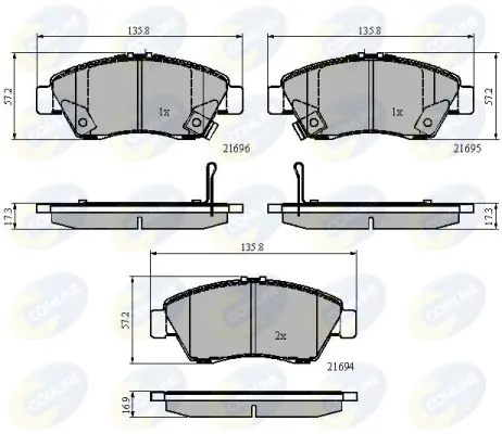 - Гальмівні колодки до дисків Comline CBP32009 (фото 1)