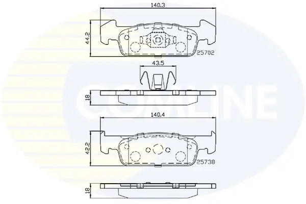 - Гальмівні колодки до дисків Comline CBP02223 (фото 1)