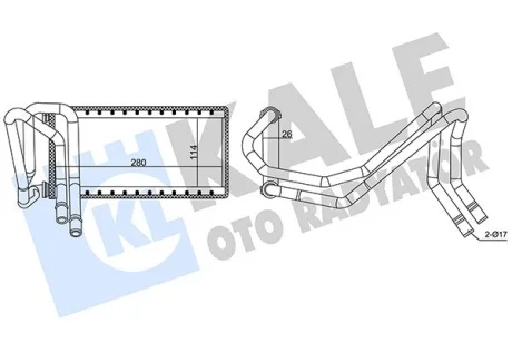 Радіатор обігрівача салону Land Rover Discovery (04-), Range Rover Sport (05-) KALE OTO RADYATOR Kale oto radyator 346830