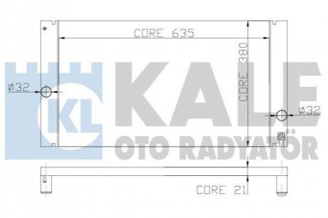 KALE VOLVO Радиатор охлаждения C30/70 II,S40 II,V50 2.0/2.5 04- Kale oto radyator 352800 (фото 1)