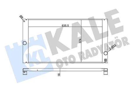 KALE VOLVO Радиатор охлаждения C30/70 II,S40 II,V50 2.0/2.5 04- Kale oto radyator 352800