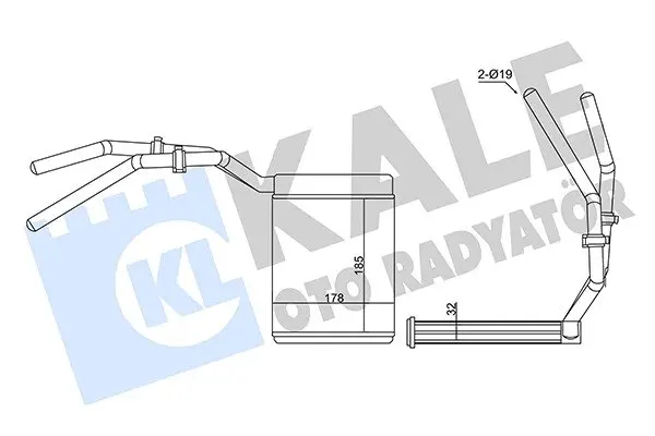 KALE FORD Радиатор отопления C-Max,Focus,Kuga I,Mazda 3/5,Volvo Kale oto radyator 347390 (фото 1)