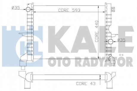 KALE LANDROVER Радиатор охлаждения Discovery II 2.5Td 98- Kale oto radyator 350400 (фото 1)