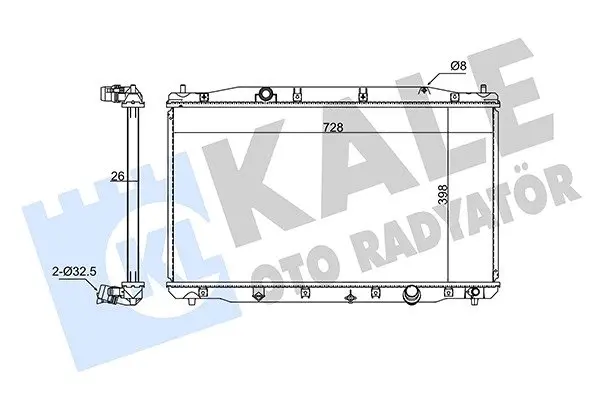 KALE HONDA Радиатор охлаждения CR-V III 2.2CTDi 07- Kale oto radyator 354270 (фото 1)