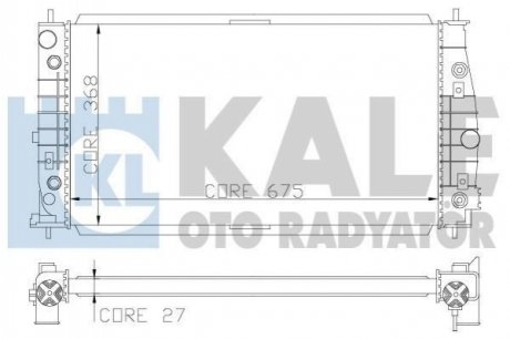 KALE CHRYSLER Радиатор охлаждения 300M 2.7/3.5 99- Kale oto radyator 341935 (фото 1)