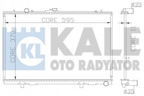 KALE MITSUBISHI Радиатор охлаждения L200 2.5D 96- Kale oto radyator 362200 (фото 1)
