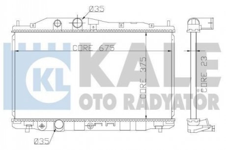 KALE HONDA Радиатор охлаждения Civic VIII 1.8 07- Kale oto radyator 357200 (фото 1)