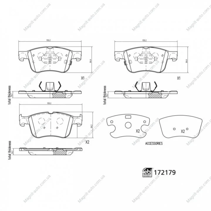 FEBI гальм. кільк. пров. FORD FOCUS 1.0 EcoBoost 18- FEBI BILSTEIN 172179 (фото 1)