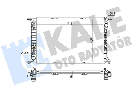 KALE VW Радиатор охлаждения Audi A4/5 Kale oto radyator 345860