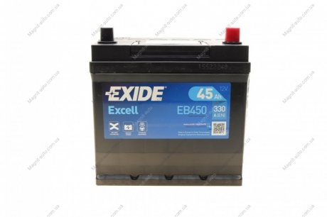 Стартерна батарея (акумулятор) EXIDE EB450 (фото 1)