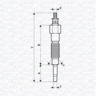 NISSAN Свеча накаливания Patrol 2.8TD 97- MAGNETI MARELLI 062900142304