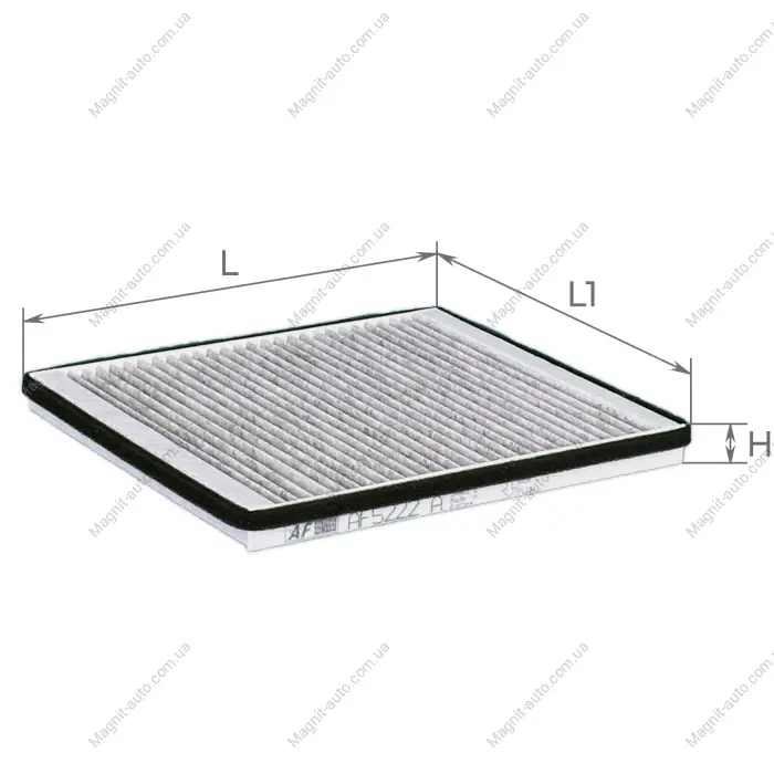 Фільтр салону CHERY M11 угольный (вир-во ALPHA FILTER) Alpha AF5222a (фото 1)