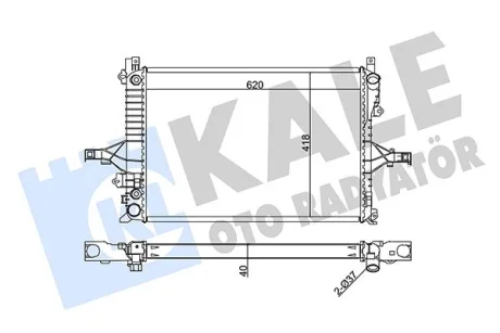 KALE VOLVO Радиатор охлаждения с АКПП S60 I,S80 I,V70 II,XC70 2.0/3.0 99- Kale oto radyator 367200