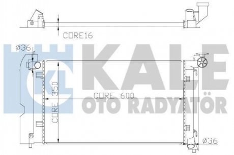KALE TOYOTA Радиатор охлаждения с АКПП Avensis,Corolla 1.4/1.8 01- Kale oto radyator 366800 (фото 1)