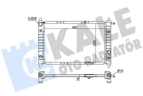 Радіатор охолодження Matiz 0.8 98- (акпп) Kale oto radyator 342260