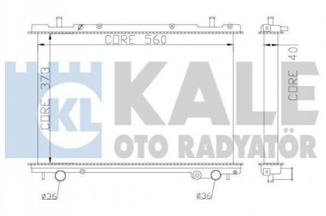 KALE FIAT Радиатор охлаждения Brava,Marea 1.9JTD 96- Kale oto radyator 368400 (фото 1)