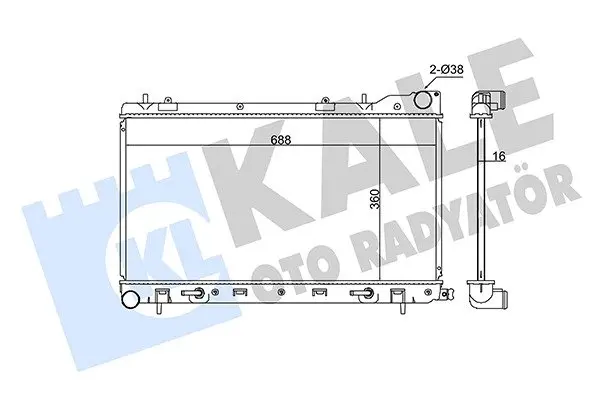 KALE SUBARU Радиатор охлаждения Forester 2.0/2.5 02- Kale oto radyator 364900 (фото 1)