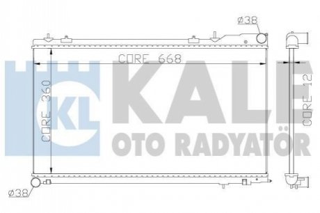 KALE SUBARU Радиатор охлаждения Forester 2.0/2.5 02- Kale oto radyator 364900