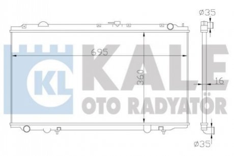 KALE NISSAN Радиатор охлаждения Primera 1.6/2.0 96- Kale oto radyator 363100 (фото 1)