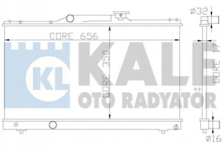 KALE TOYOTA Радиатор охлаждения Corolla 1.3/1.6 92- Kale oto radyator 342325