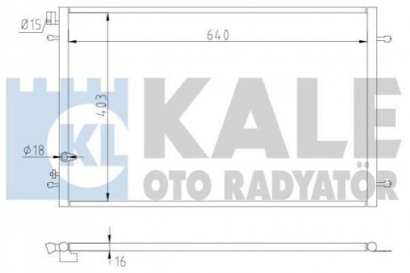 KALE VW Радиатор кондиционера Audi A6 04- Kale oto radyator 375300 (фото 1)