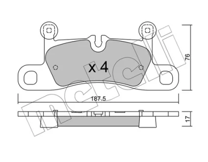 Комплект гальмівних колодок Metelli 22-0958-0