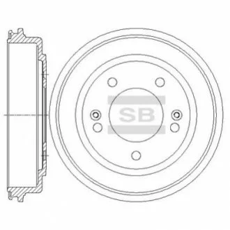 Тормозной барабан Hi-Q (SANGSIN) SD1097