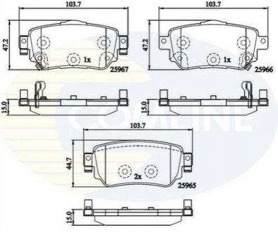- Гальмівні колодки до дисків Comline CBP32277