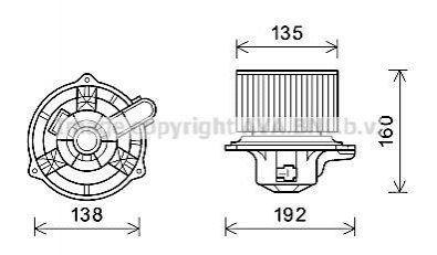 Вентилятор обігрівача HYUNDAI i30 (FD) (07-) (вир-во AVA) AVA COOLING HY8553