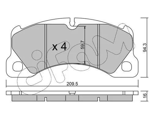 VW Колодки торм. Touareg 3,0-4,2 10- CIFAM 822-957-0 (фото 1)