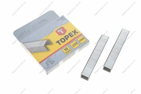 Скобі 10 мм, 1000 шт.*1 уп., типу J Topex 41E310
