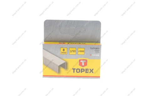 Скоби 8 мм, 1000 шт.*1 уп., тип J (TOPEX) Topex 41E308