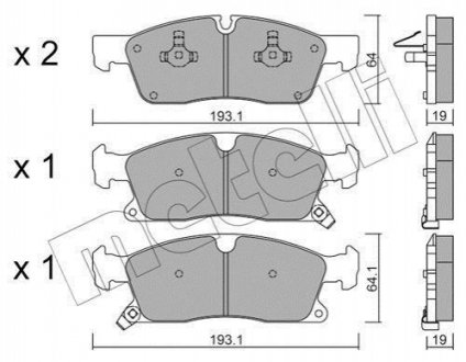 Комплект гальмівних колодок Metelli 22-0927-0