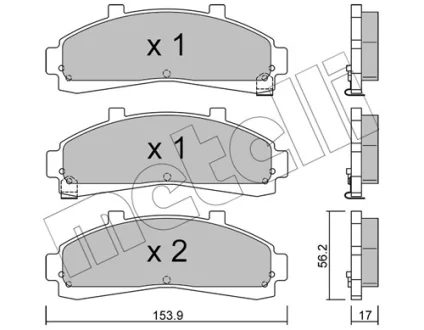 Комплект тормозных колодок Metelli 22-0683-0