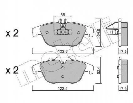 Комплект гальмівних колодок Metelli 22-0666-0