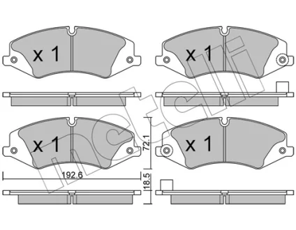Комплект гальмівних колодок Metelli 22-0836-6