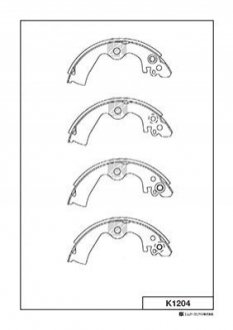 Колодки гальмівні барабанні KASHIYAMA K1204