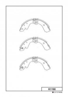 Колодки гальмівні барабанні KASHIYAMA K1198