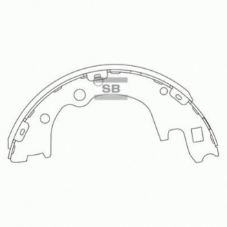Колодки гальмівні барабанні Hi-Q (SANGSIN) SA135